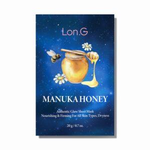 Lon.G Manuka Honey Mask Authentic Glow Sheet Mask Nourishing & Firming For All Skin Types, Dryness Box 10ea