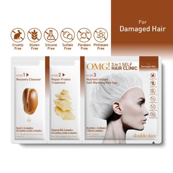 OMG! 3 in 1 Self HAIR CLINIC for Damaged Hair