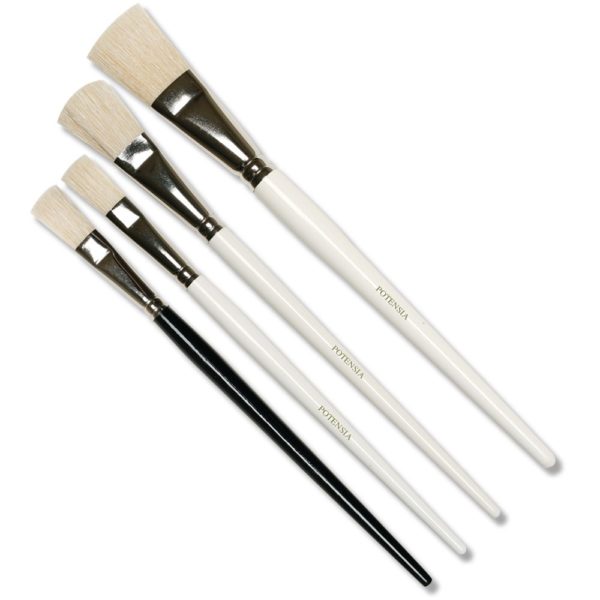 Mask Brush Flat Tip White 8 3/4" x 3/4"