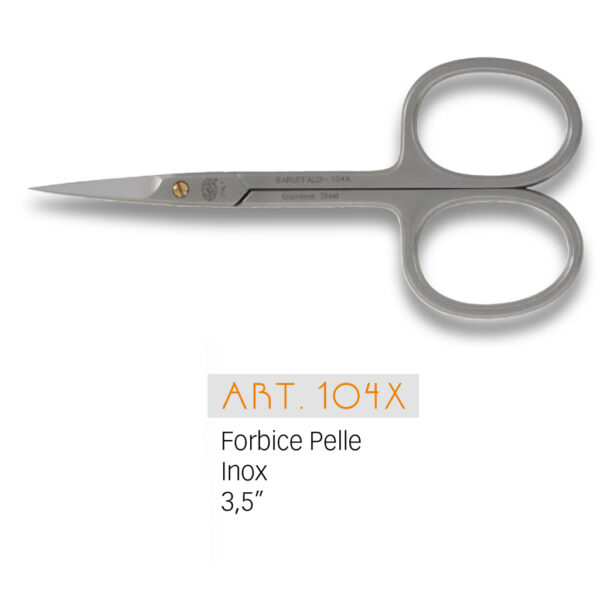 Baruffaldi Angled Pointed Cuticle Scissors, 3.5" Stainless Steel