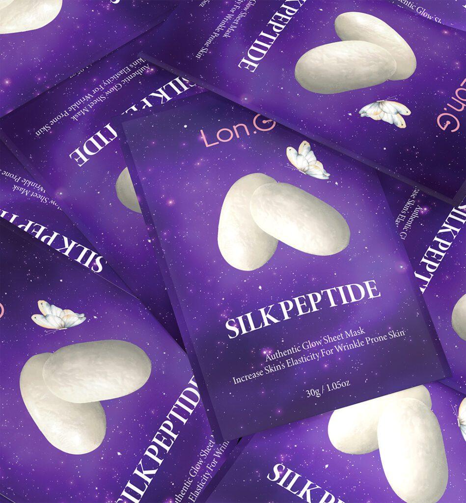 Lon.G Silk Peptide Authentic Glow Sheet Mask 10EA - Image 3